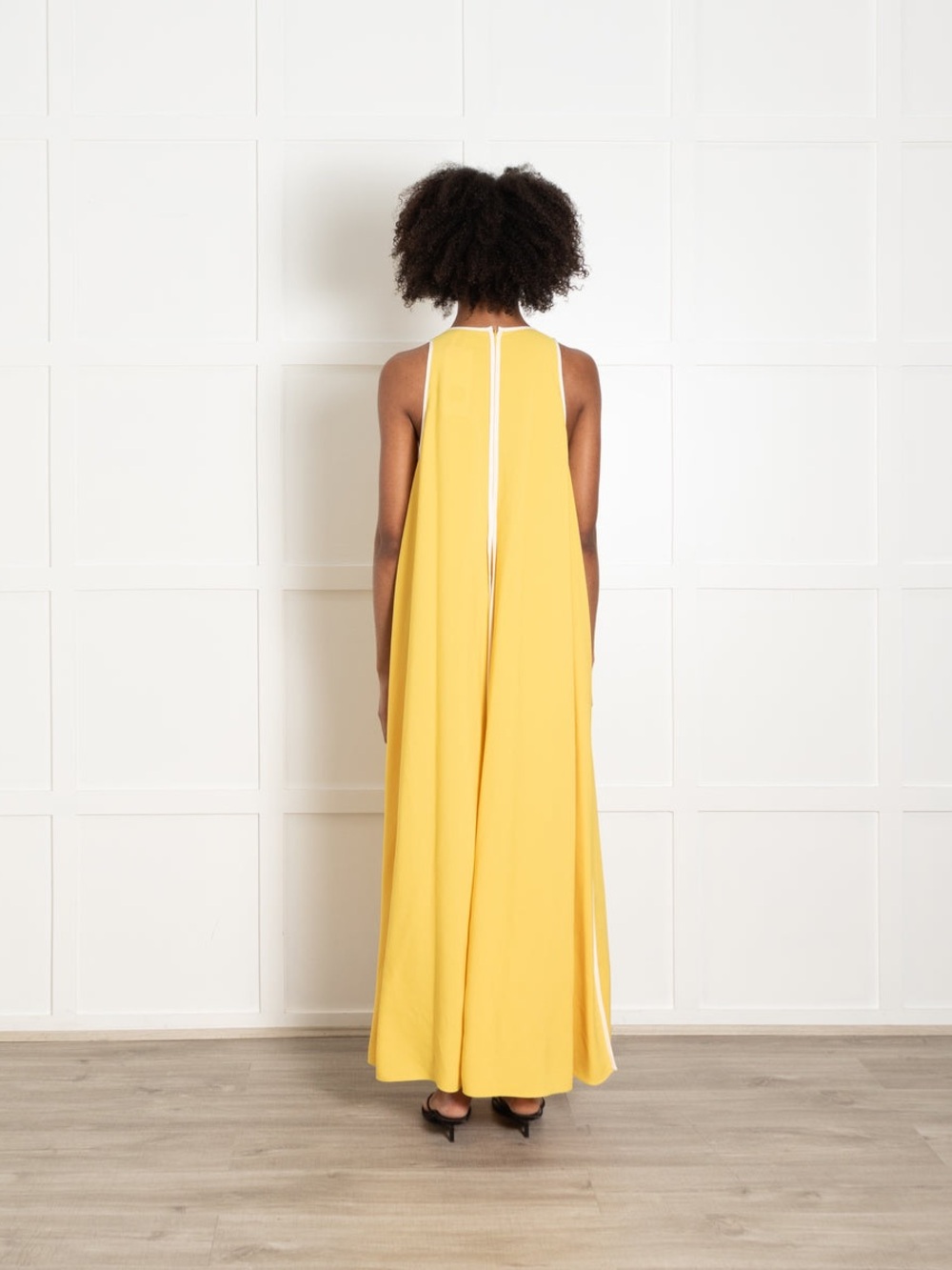 ME+EM Yellow Maxi Dress with White Piping - Picture 3 of 7